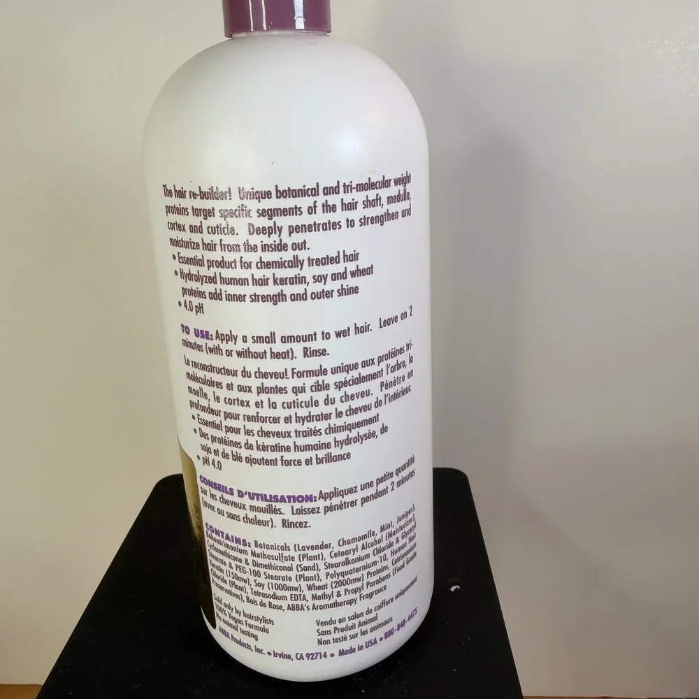 ABBA Recoup Maximum Reconstructor Hair Strength Body Shine 32oz 950mL Vegan USA